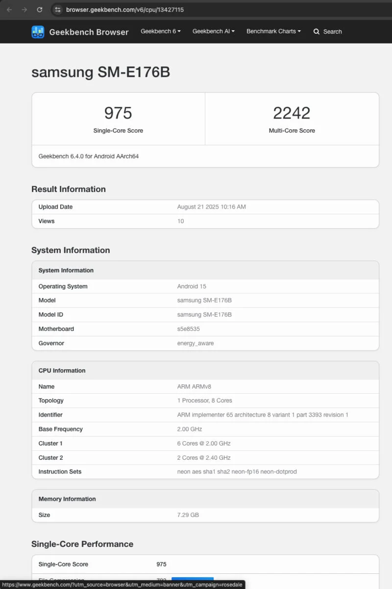 گلکسی M17 5G و F17 5G سامسونگ با تراشه اگزینوس در بنچمارک Geekbench مشاهده شدند