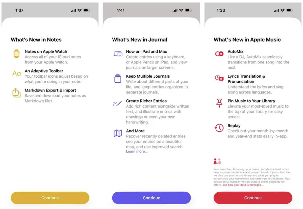 صفحات اصلی جدید اپل در به روزرسانی iOS 26 - این تصاویر در نسخه پنجم آزمایشی توسعه دهندگان ثبت شده است
