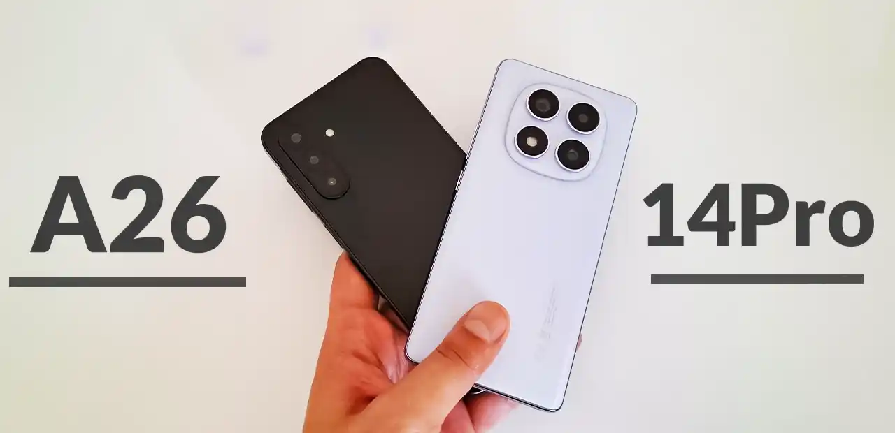 ردمی نوت ۱۴ پرو 4G در مقابل گلکسی A26