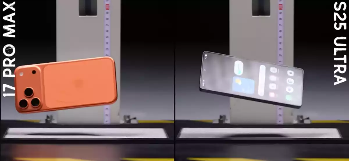 ویدئو تست سقوط iPhone 17 Pro Max در برابر Galaxy S25 Ultra: نتیجه‌ای نزدیک و غافلگیرکننده