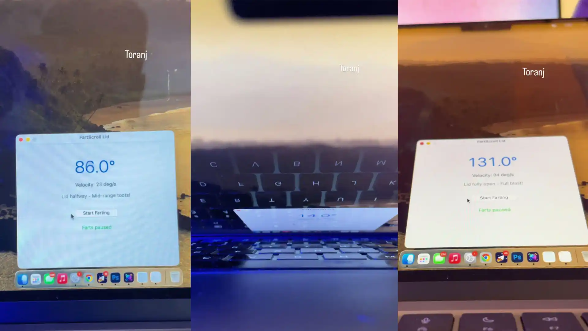 گوشه دقیق درب MacBook را ببینید