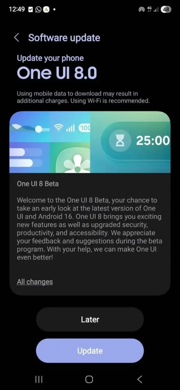 آپدیت بتا One UI 8 مبتنی بر اندروید ۱۶ برای گلکسی A55 سامسونگ منتشر شد