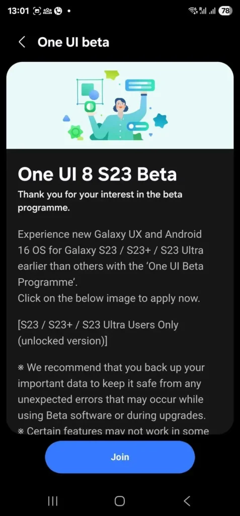 Beta One UI 8 Series Galaxy S23