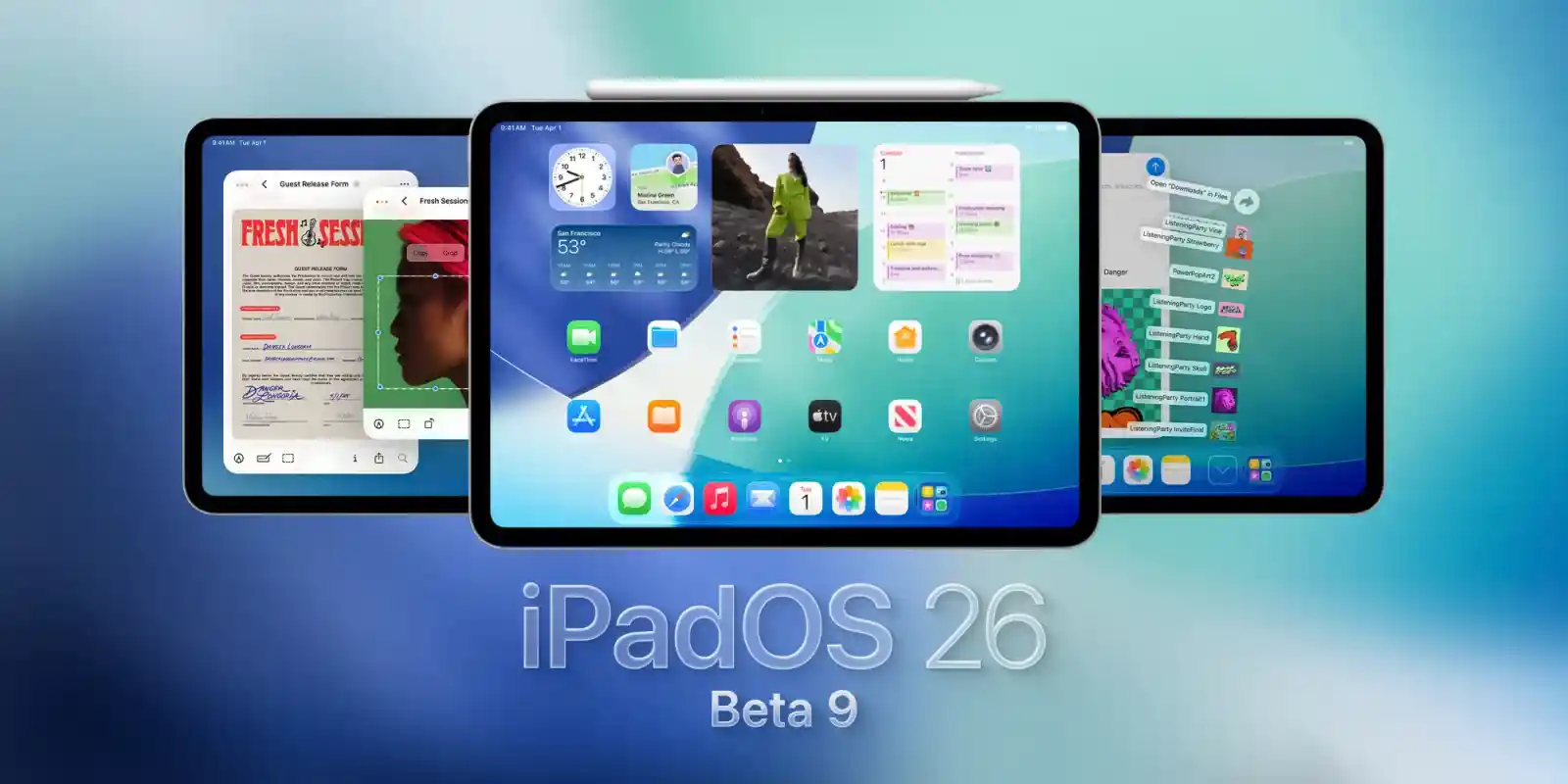 به روزرسانی بتا iPados 26
