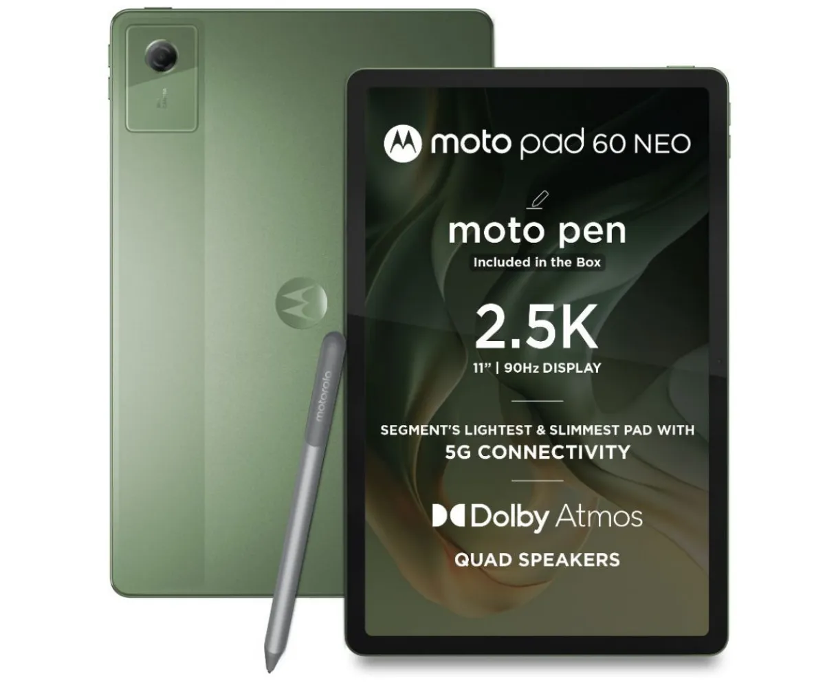 موتورولا Moto Pad 60 NEO معرفی شد؛ تبلت 5G باریک با قلم هوشمند همراه