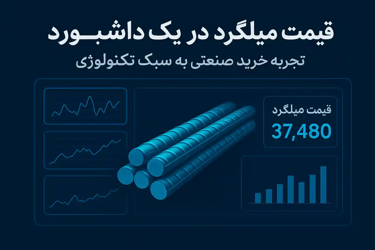 قیمت میلگرد در یک داشبورد؛ تجربه خرید صنعتی به سبک تکنولوژی