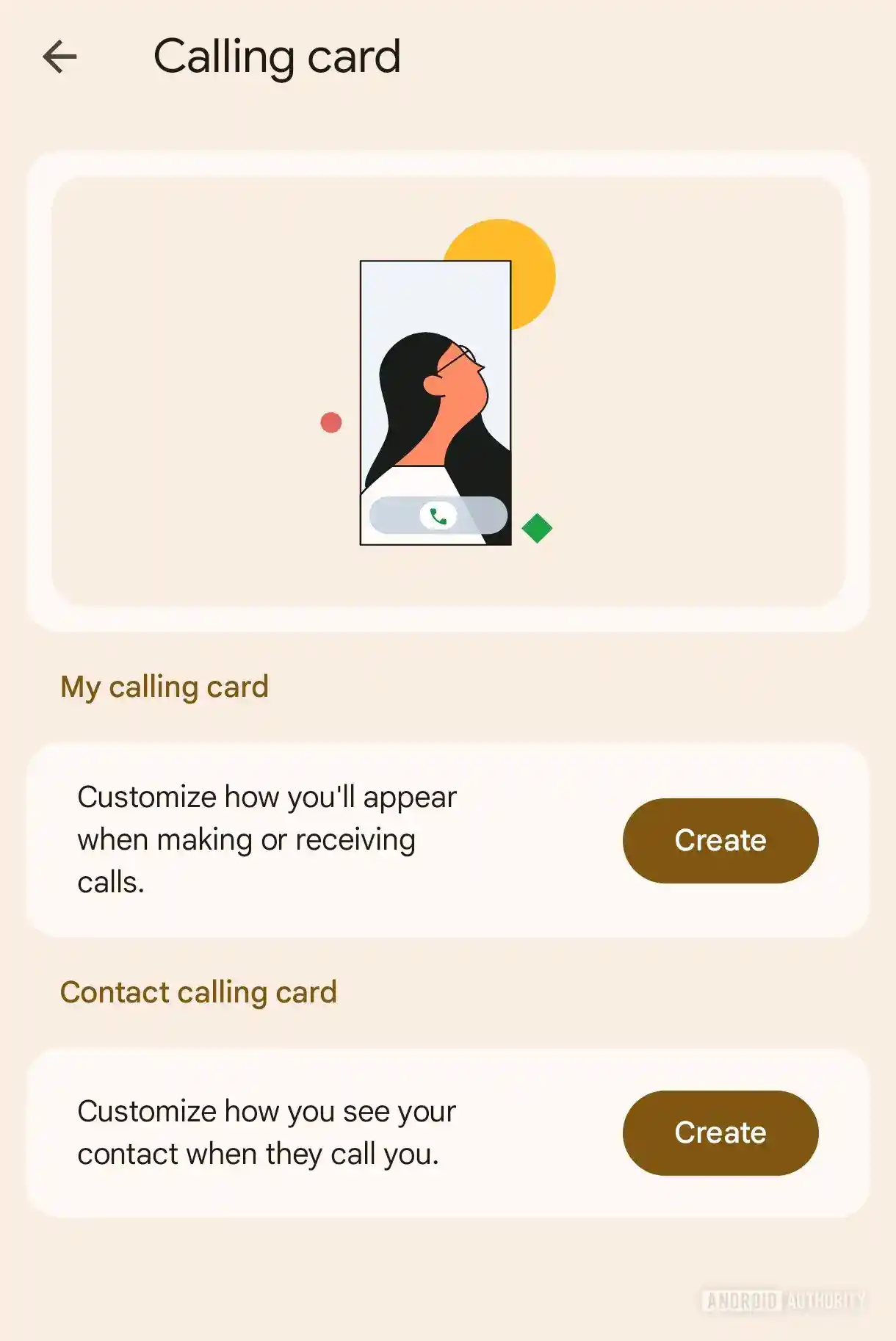 قابلیت Calling Card پیشرفته - هنوز برای کاربران عمومی منتشر نشده است
