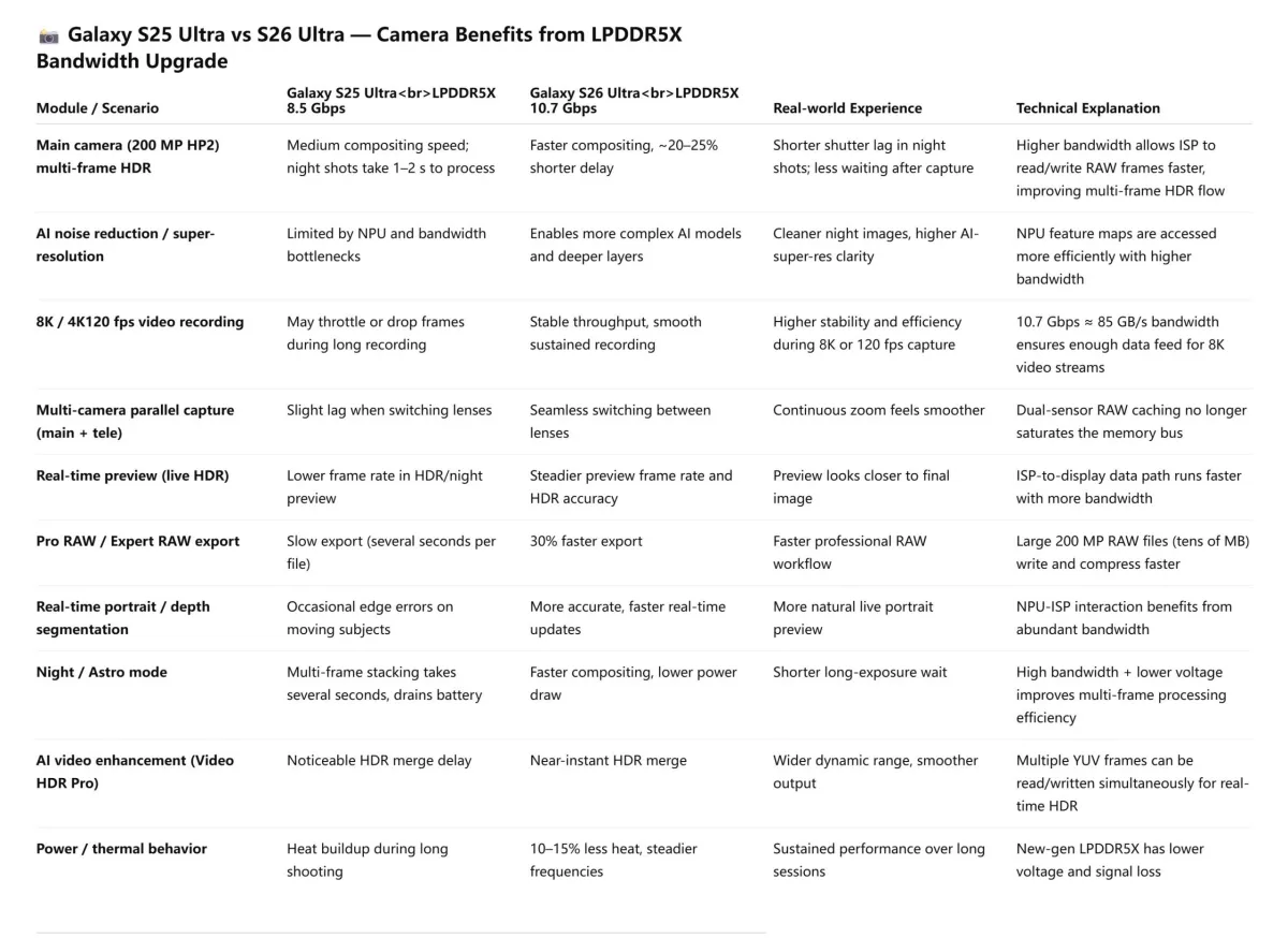 ارتقای رم گلکسی S26 با بهبود عملکرد دوربین