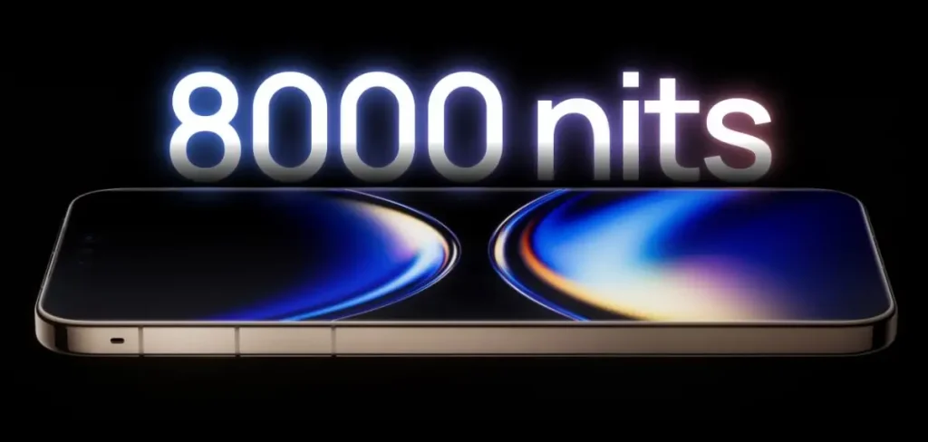 روشنایی ۸۰۰۰ نیت نمایشگر گوشی Huawei Mate 80 pro max