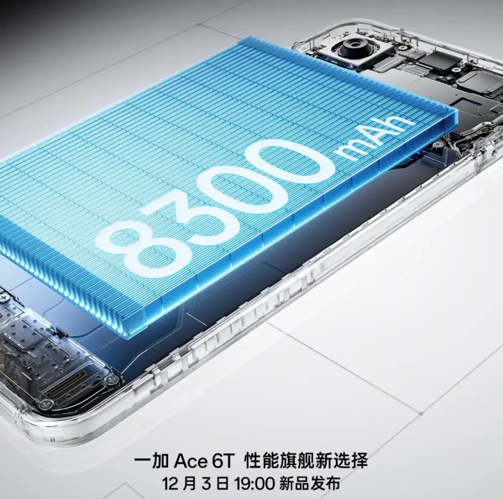 تایید حجم باتری OnePlus Ace 6T