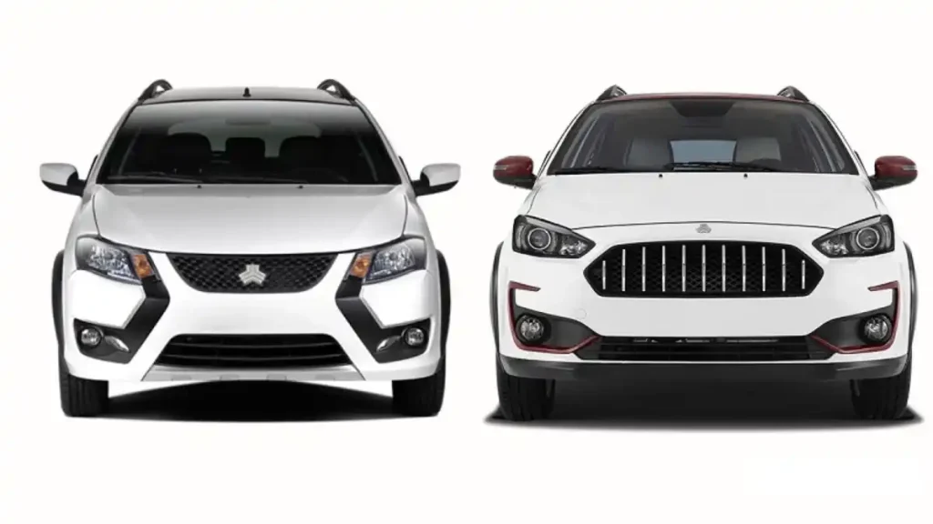 سایپا اطلس سمت راست - کوییک GX-L سمت چپ