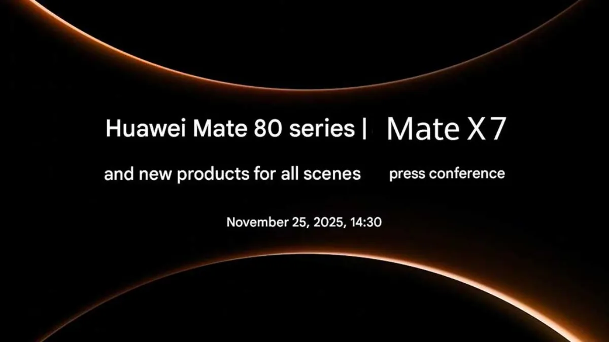 تاریخ معرفی هواوی میت ۸۰ و میت X7 مشخص شد: ۴ آذر ۱۴۰۴