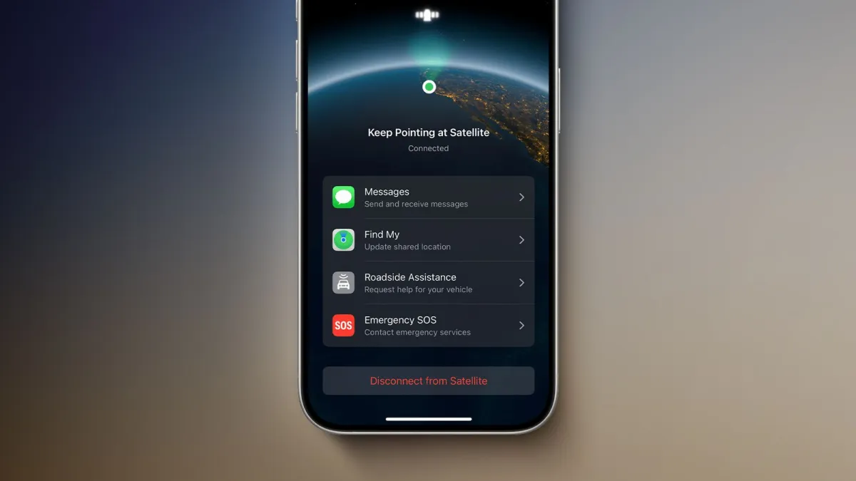 قابلیت ارتباط ماهواره‌ای اپل