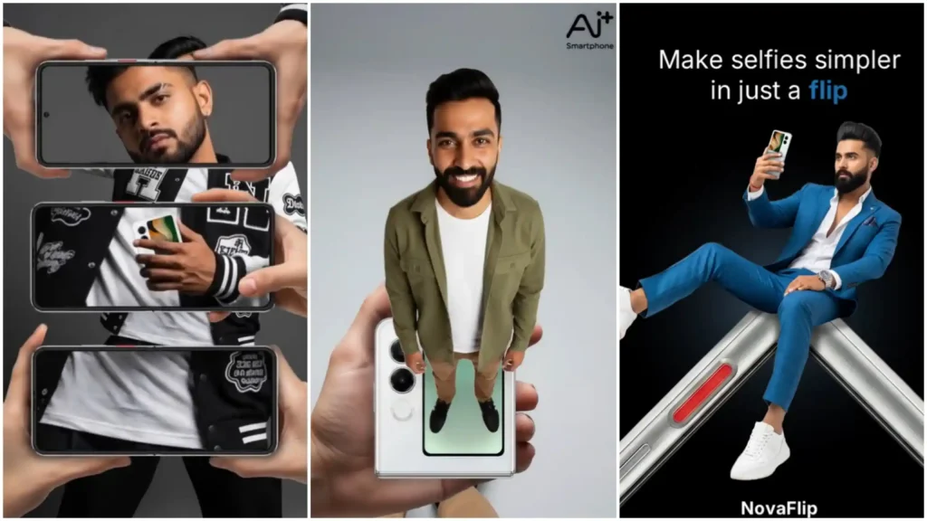 نگاهی به طراحی NovaFlip با دکمه پاور قرمز و نمایشگر دوم مستطیلی