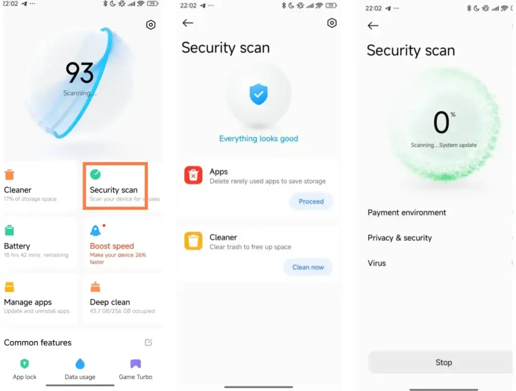مراحل حذف ویروس صفحه کلید Note 14 pro+ 5G