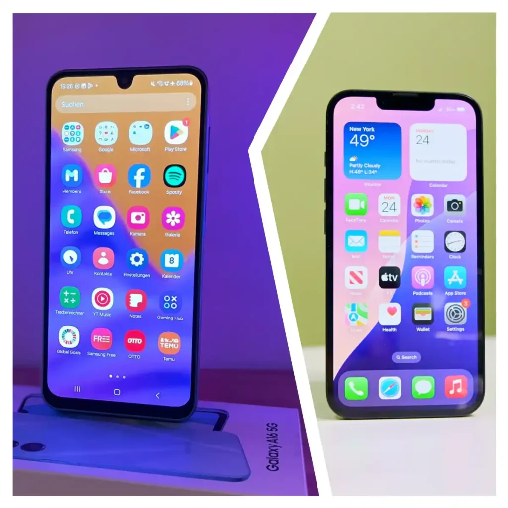 گلکسی A16 با صفحه نمایش 120 هرتزی ارزان تر از آیفون 17e با رفرش 60 هرتز است