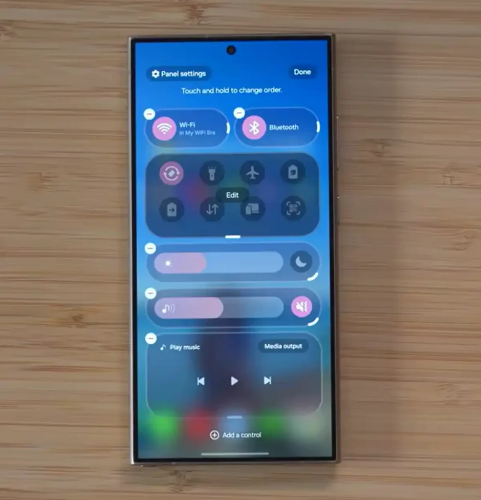 امکان ویرایش Quick Panel در اپدیت One UI 8.5