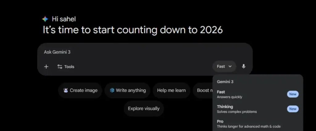 مدل‌های در دسترس در اشتراک رایگان جمنای