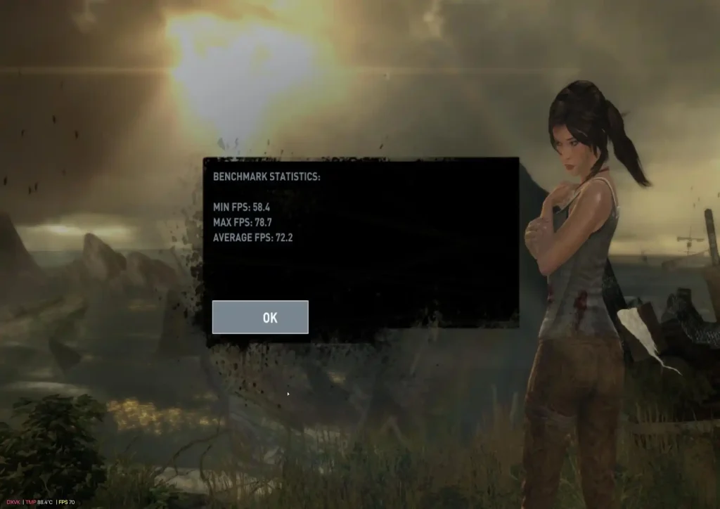 نتیجه بنچمارک بازی Tomb Raider روی اسنپدراگون ۸ الیت با میانگین ۷۲ فریم