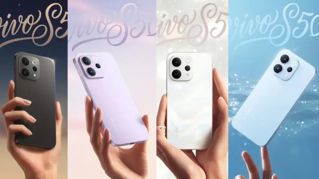 ویوو S50 در چهار رنگ مشکی، سفید، آبی و بنفش