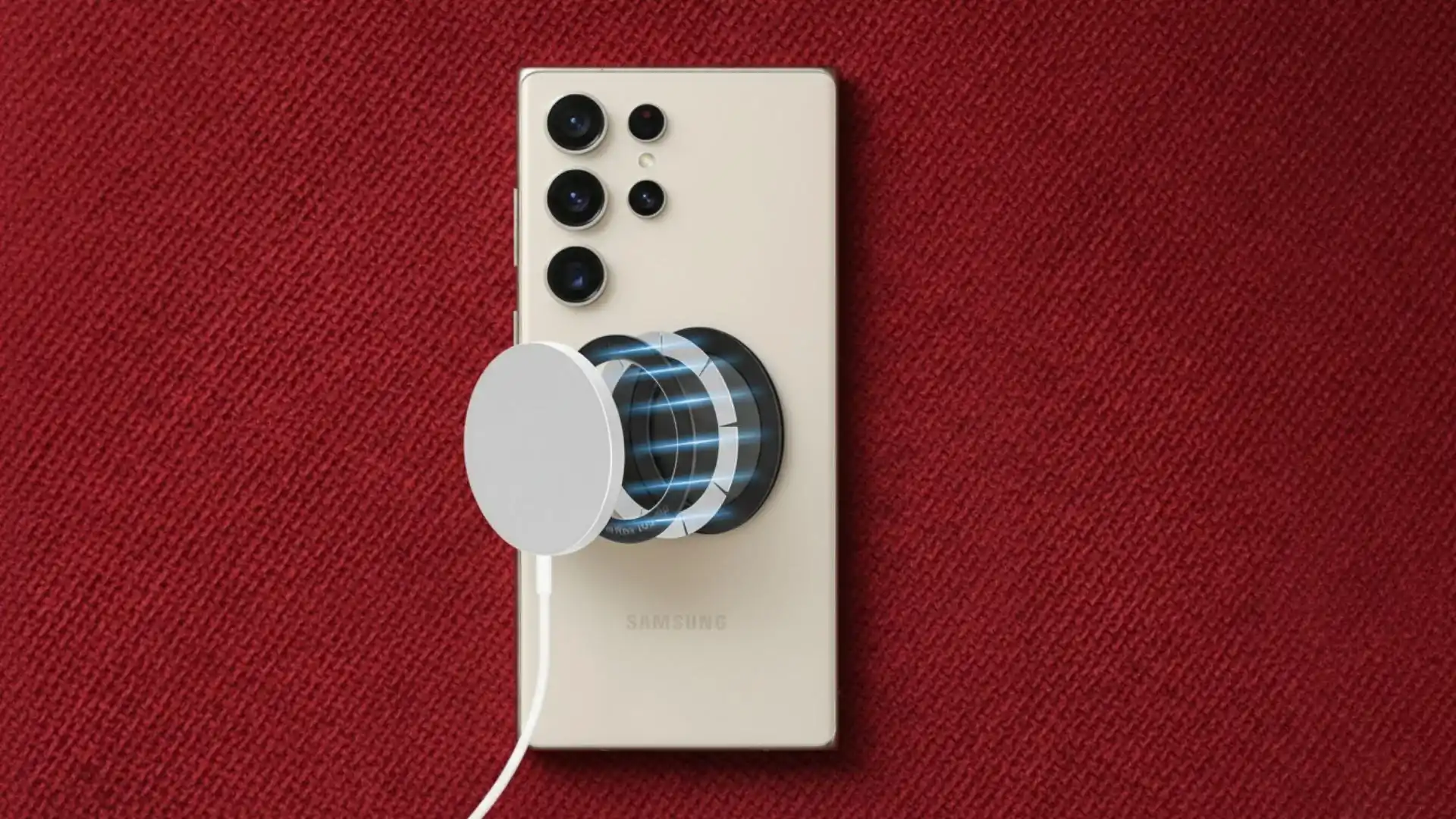 شارژ وایرلس مغناطیبی گلکسی اس ۲۶ اولترا - تصویر تزئینی است