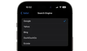 موتور جستجوی پیش‌فرض آیفون
