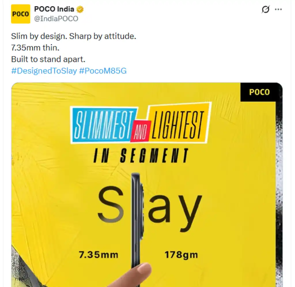 تایید رسمی پوکو: مدل M8 باریکترین و سبکترین گوشی در کلاس خود است.