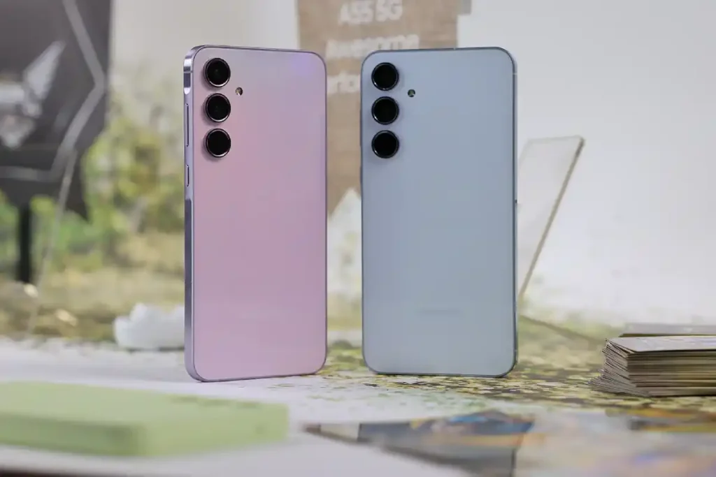 فریم آلومینیومی باکیفیت در گوشی Galaxy A55