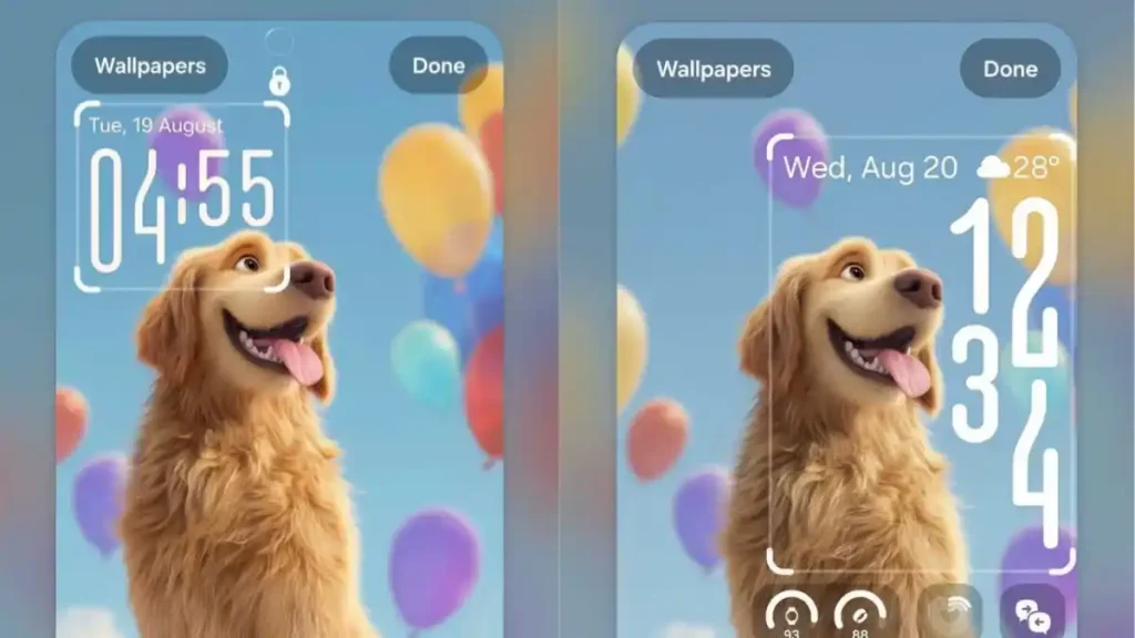 چیدمان هوشمند و خودکار صفحه قفل متناسب با تصویر زمینه در One UI 8.5