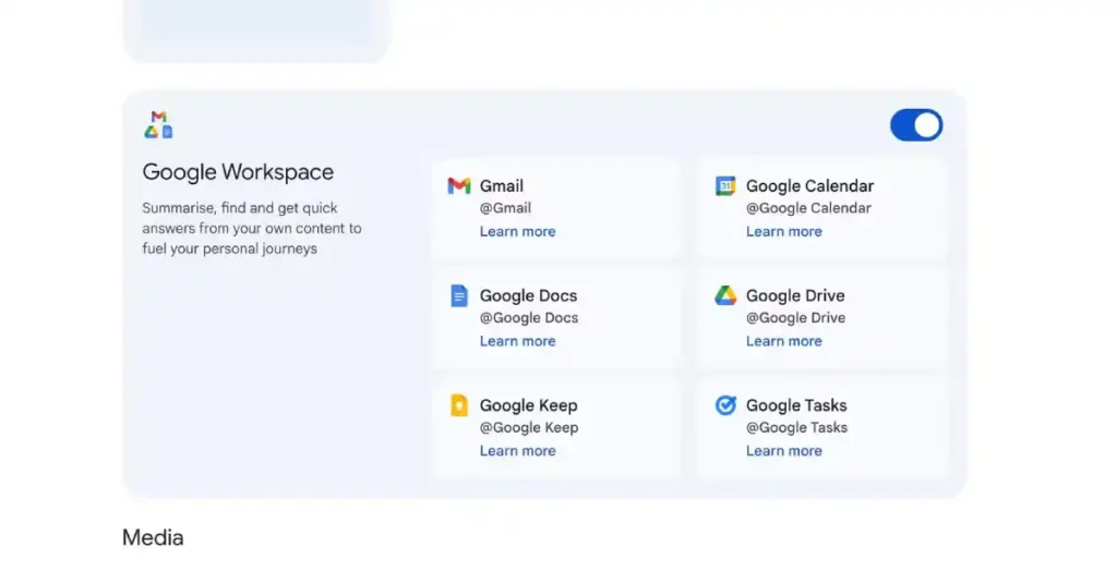 اتصال Google Workspace به Gemini