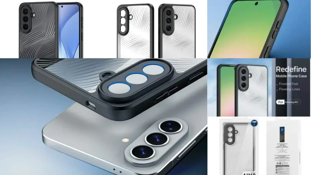 رندرهای فاش شده از قاب محافظ، تغییر طراحی گلکسی A57 و A37 و استفاده از ماژول دوربین کپسولی جدید را تایید می‌کنند.