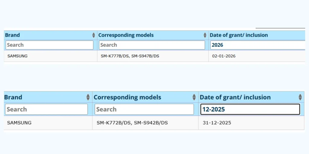 لیست گواهی BIS و شماره مدلهای تایید شده گلکسی S26 و S26 پلاس