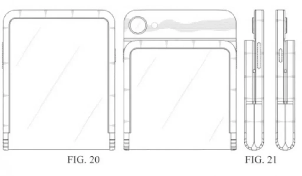 برش دوربین در پشت بدنه گوشی تاشو ۳۶۰ درجه سامسونگ