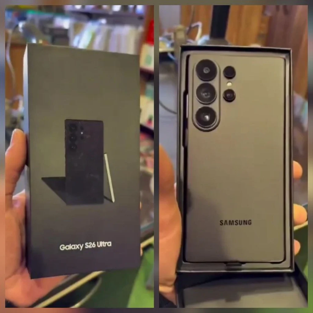 چینش جدید و دو ردیفه دوربین‌ها در قاب پشتی ماکت گلکسی S26 اولترا