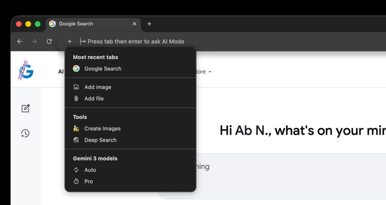 دستیار هوش مصنوعی کروم