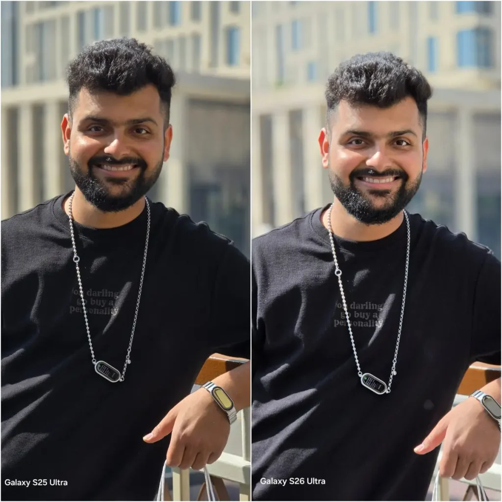 مقایسه مستقیم عکس پرتره با گلکسی S26 اولترا و S25 اولترا