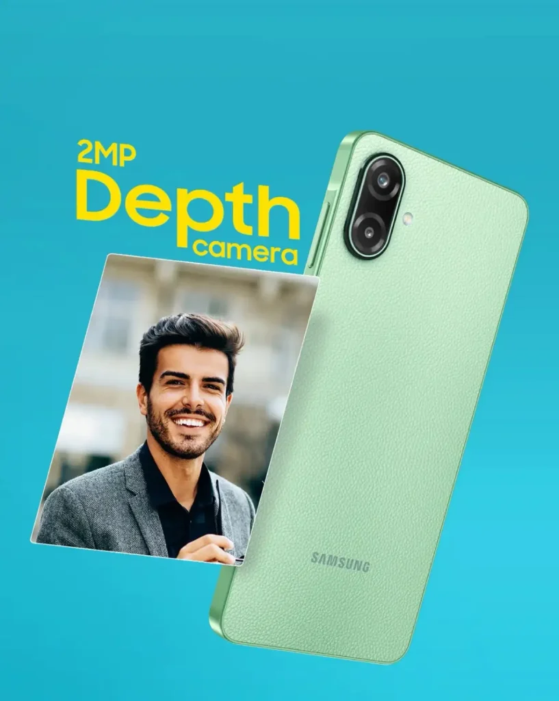 استفاده از دوربین ۲ مگاپیکسلی تشخیص عمق در گلکسی F70e برای ثبت پرتره‌های حرفه‌ای با پس‌زمینه مات