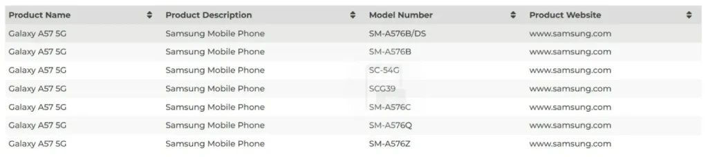 گلکسی A57 در لیست صدور گواهینامه بلوتوث مشاهده شد.