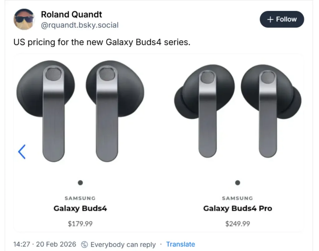 سامسونگ تسلیم گرانی نشد؛ افشای قیمت هدفونهای Galaxy Buds 4