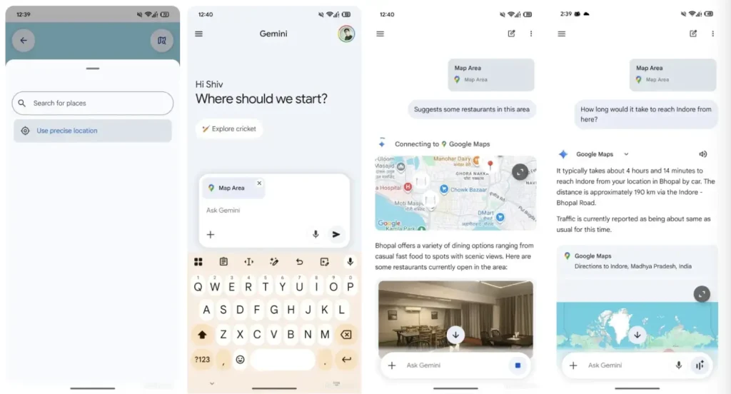 اضافه شدن ویژگی نقشه در هوش مصنوعی Gemini گوگل