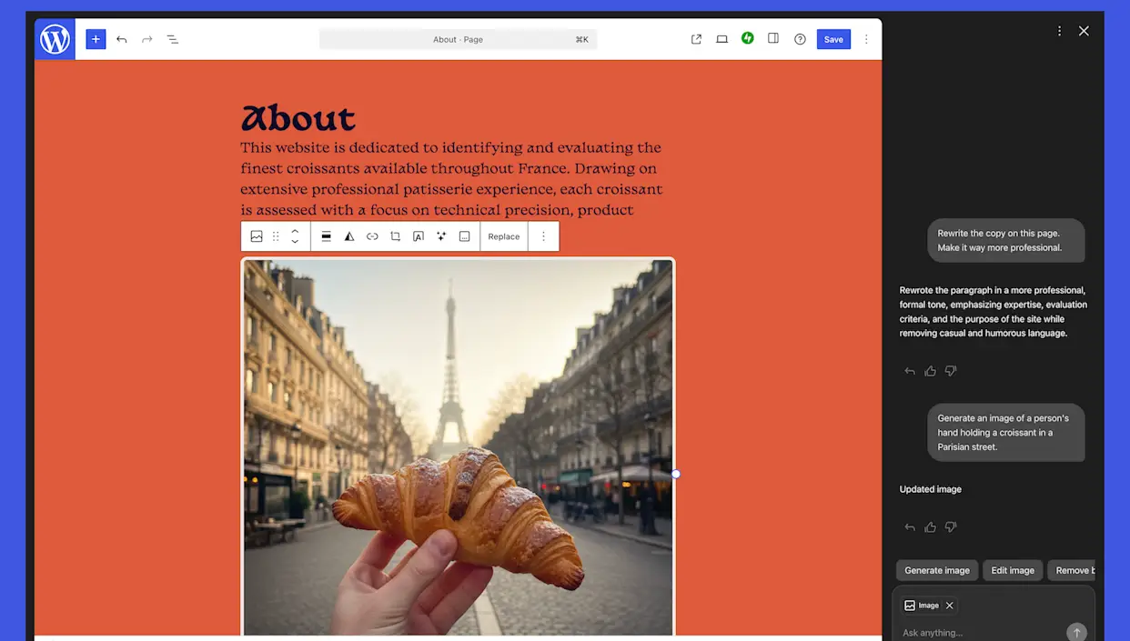 دستیار هوش مصنوعی وردپرس معرفی شد؛ انقلابی در طراحی و ویرایش وب‌سایت