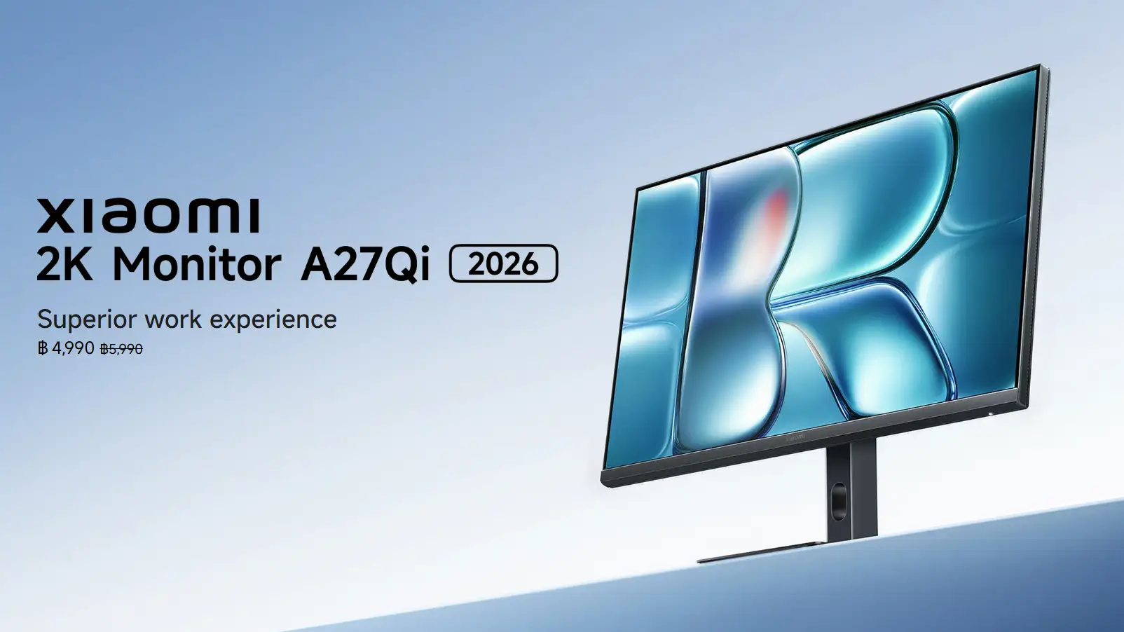 مانیتور شیائومی A27Qi 2026 با وضوح 2K و نرخ نوسازی ۱۲۰ هرتز معرفی شد: فقط ۱۵۹ دلار