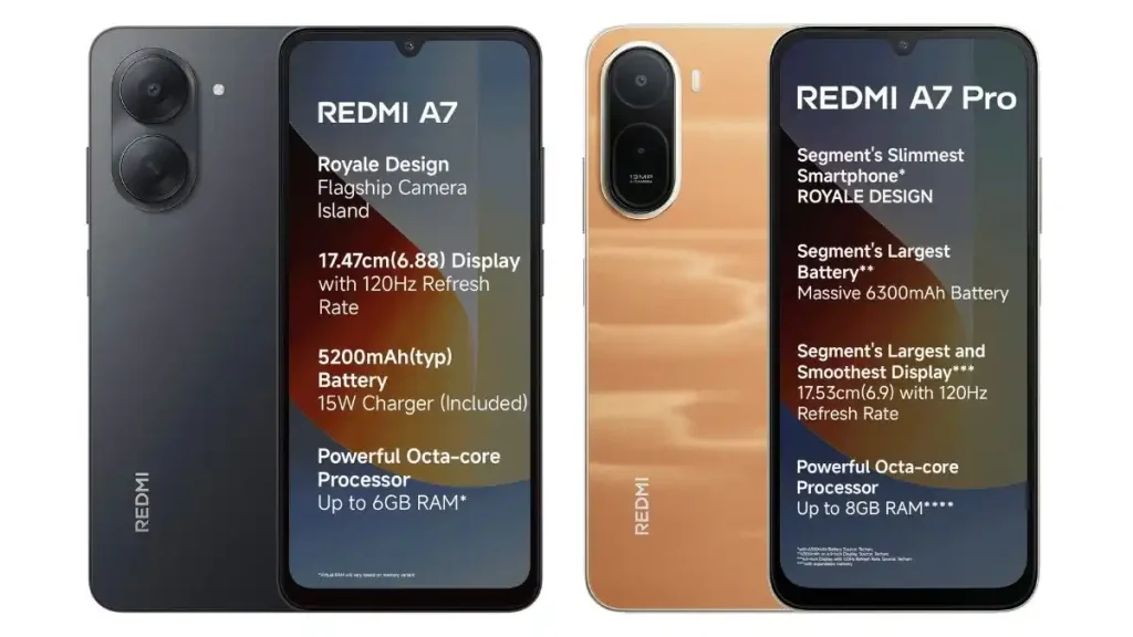 ردمی A7 و A7 Pro مدل 4G در کنار یکدیگر