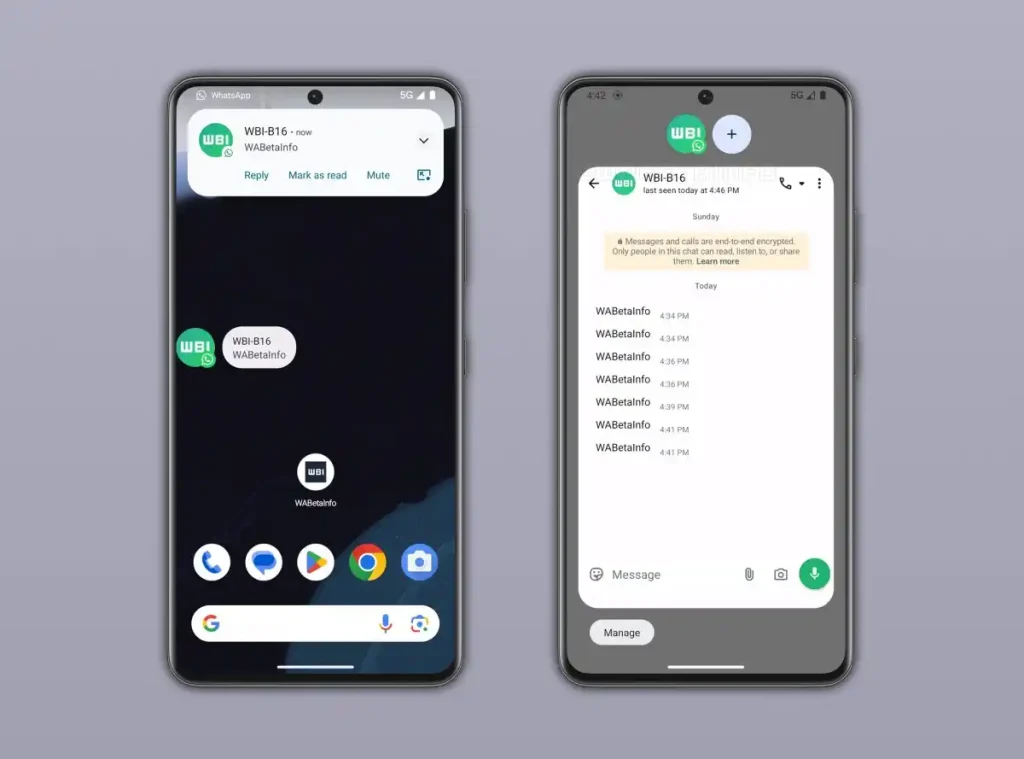حباب نوتیفیکیشن واتس‌اپ