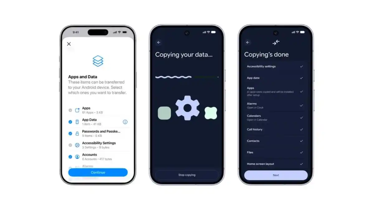 انتقال اندروید به iOS