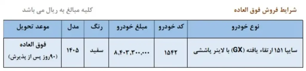 طرح فروش وانت سایپا ۱۵۱ ارتقا یافته اردیبهشت ۱۴۰۵