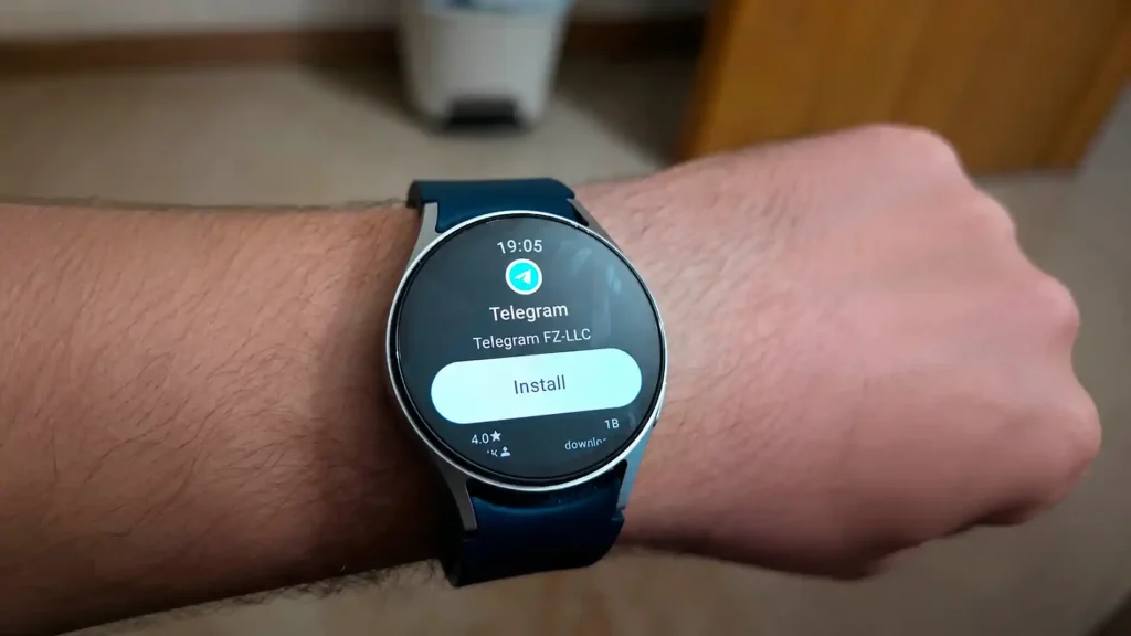 نلگرام روی ساعت هوشمند مجهز به سیستم عامل WearOS