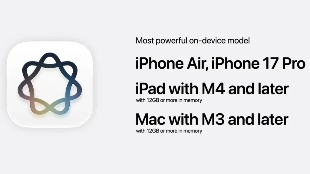 تصویر منتشرشده توسط اپل نشان میدهد مدل پیشرفته Siri AI تنها روی دستگاههای دارای ۱۲ گیگابایت حافظه یا بیشتر فعال میشود.