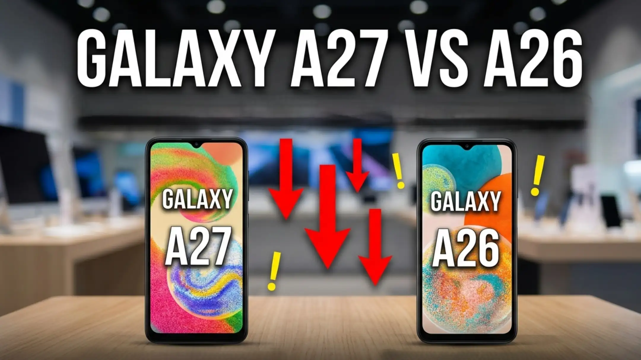 مقایسه گلکسی A27 و A26 سامسونگ