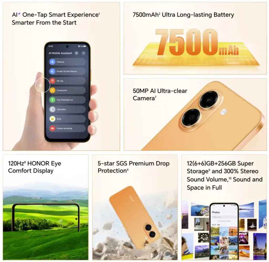 مشخصات فنی آنر X7e
